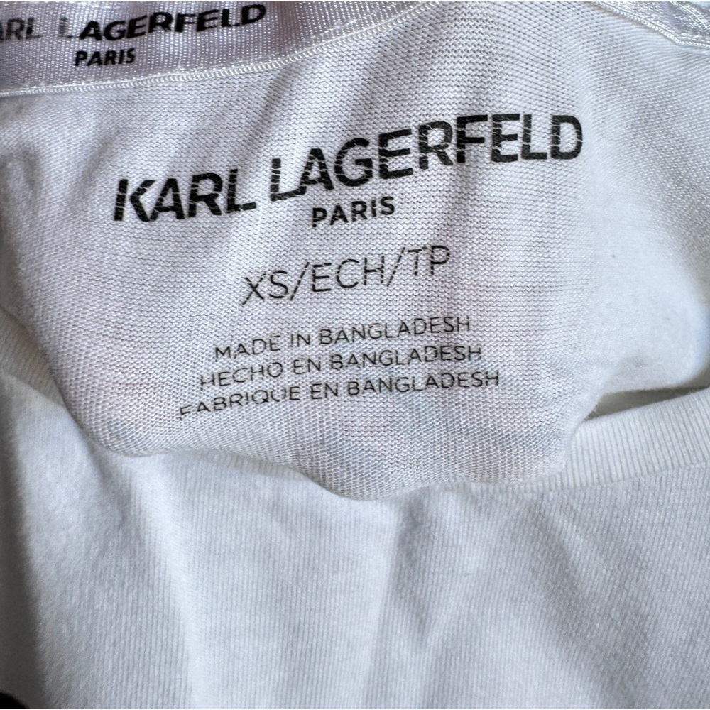 Karl Lagerfeld White T-shirt in XS - Picture 3 of 7